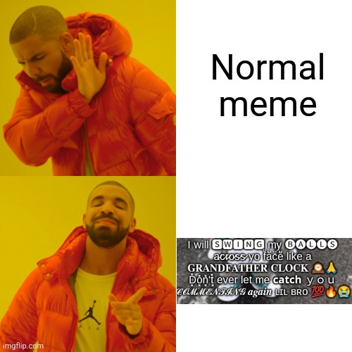 Drake Hotline Bling Meme | Normal meme | image tagged in memes,drake hotline bling | made w/ Imgflip meme maker