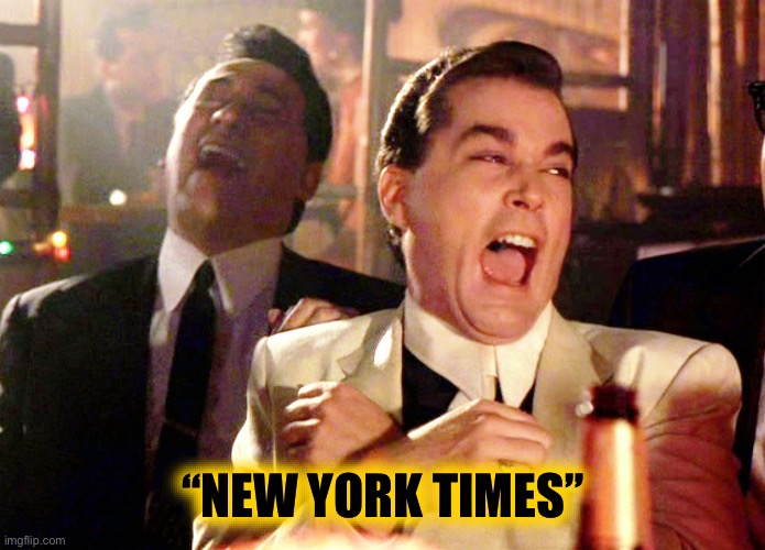 Good Fellas Hilarious Meme | “NEW YORK TIMES” | image tagged in memes,good fellas hilarious | made w/ Imgflip meme maker