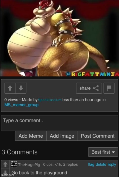 Go back to the playground blank | Spooktassium | image tagged in go back to the playground blank | made w/ Imgflip meme maker