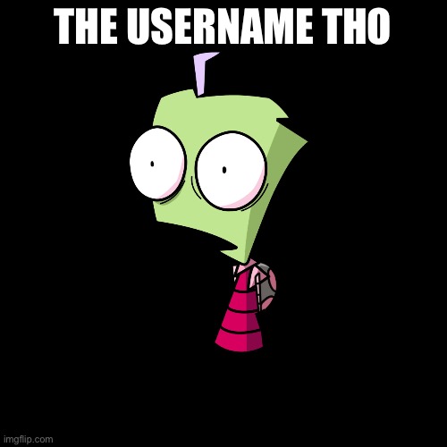 invader zim is surprised | THE USERNAME THO | image tagged in invader zim is surprised | made w/ Imgflip meme maker