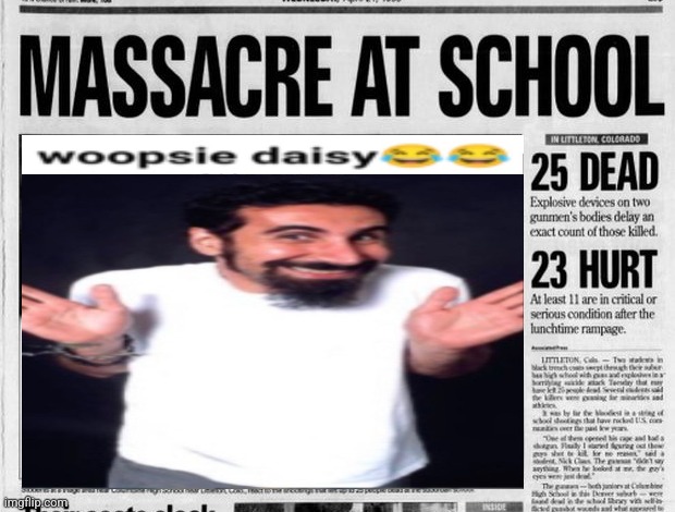 school shooting headline exploitation | image tagged in school shooting headline exploitation | made w/ Imgflip meme maker