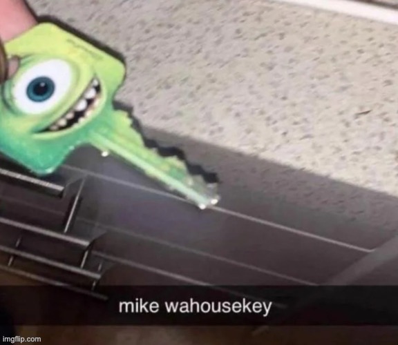 Mike wahousekey | image tagged in wahousekey,mike,monsters,inc | made w/ Imgflip meme maker