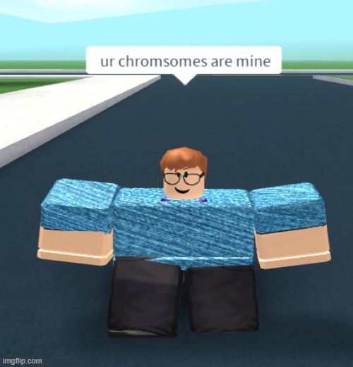 Not my chromosomes | image tagged in memes,chromosome,roblox meme,roblox | made w/ Imgflip meme maker