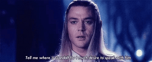 tell me where is gandalf for i much desire to speak with him Blank Meme Template