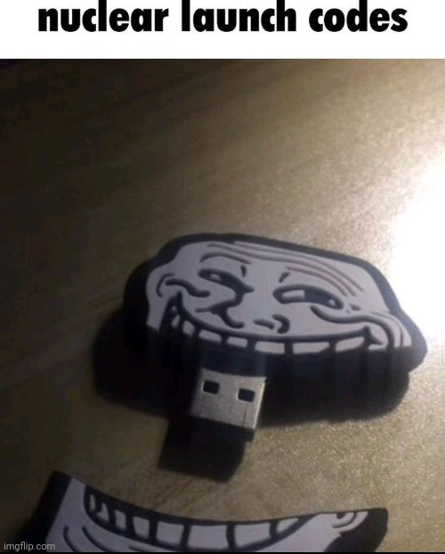 Nuclear USB | image tagged in funny,memes,nuclear explosion,usb,troll face | made w/ Imgflip meme maker