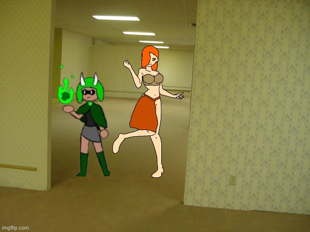 Inkmatas and Peyton got stuck in the backrooms | image tagged in the backrooms | made w/ Imgflip meme maker