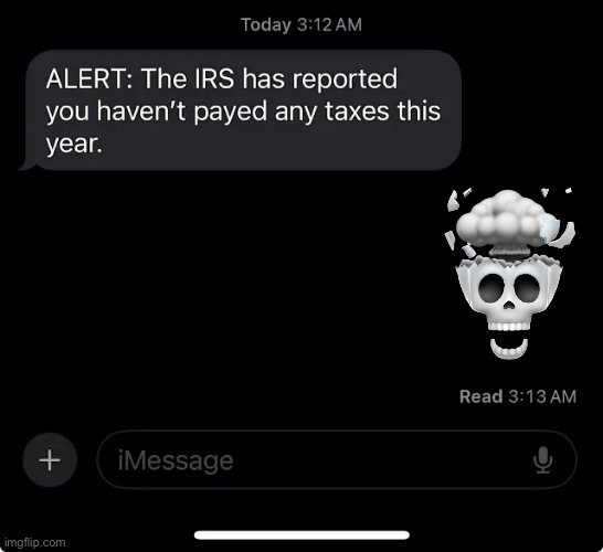 IRS report | image tagged in irs report | made w/ Imgflip meme maker