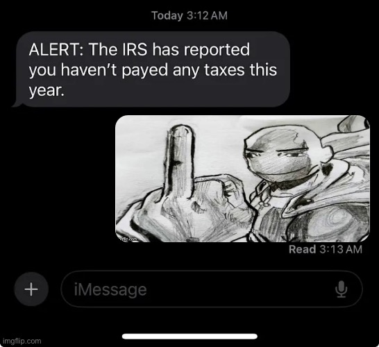 IRS report | image tagged in irs report | made w/ Imgflip meme maker