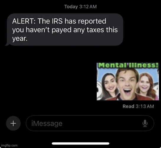 IRS report | image tagged in irs report | made w/ Imgflip meme maker