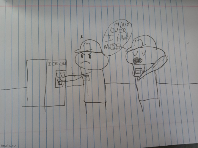 Another comic I drew | image tagged in comics,one panel,ice cream machine | made w/ Imgflip meme maker