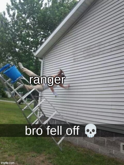 bro fell off | ranger | image tagged in bro fell off | made w/ Imgflip meme maker