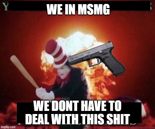 Beg for forgiveness | WE IN MSMG WE DONT HAVE TO DEAL WITH THIS SHIT | image tagged in beg for forgiveness | made w/ Imgflip meme maker