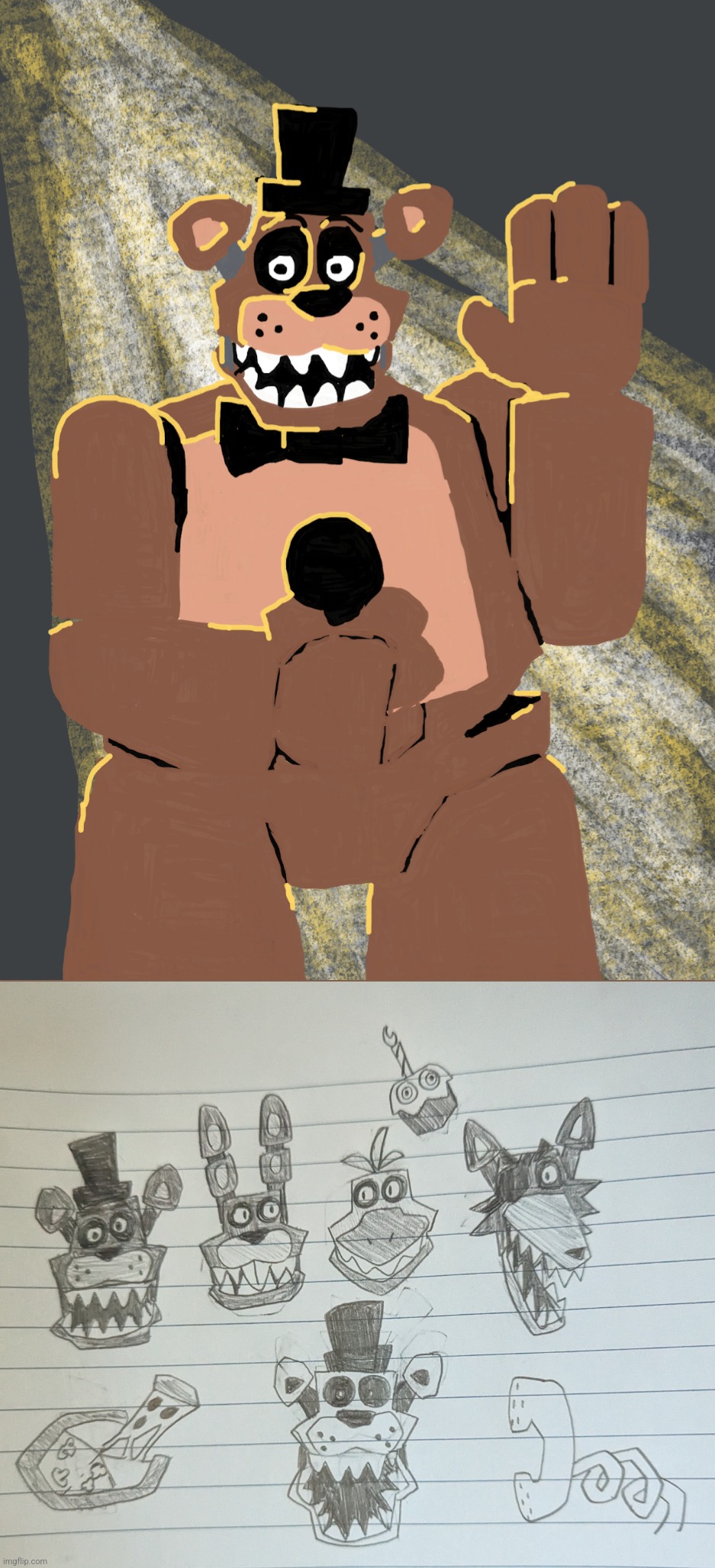 happy faztober | image tagged in fnaf,five nights at freddys,freddy fazbear | made w/ Imgflip meme maker