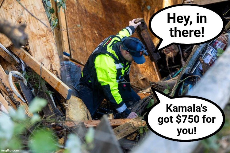 Hey, in
there! Kamala's
got $750 for
you! | made w/ Imgflip meme maker