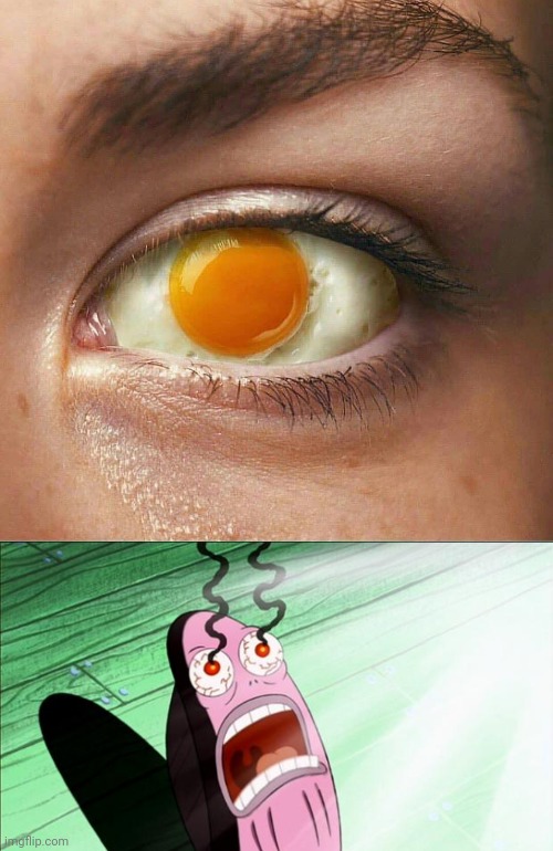 Egg eye | image tagged in spongebob my eyes,eggs,eye,egg,cursed image,memes | made w/ Imgflip meme maker