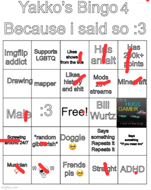 Yakko's bingo V4 | image tagged in yakko's bingo v4 | made w/ Imgflip meme maker