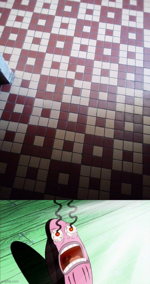 Square floor tiles | image tagged in spongebob my eyes,floor,tiles,square,you had one job,memes | made w/ Imgflip meme maker