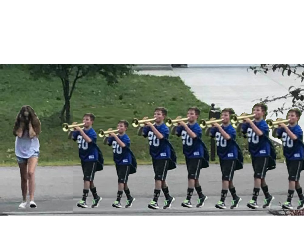 lots of trumpet boys meme Blank Meme Template