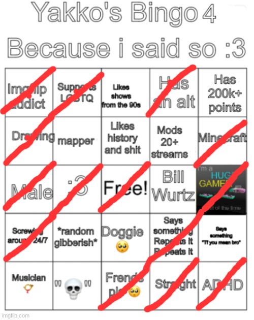 Yakko's bingo V4 | image tagged in yakko's bingo v4 | made w/ Imgflip meme maker