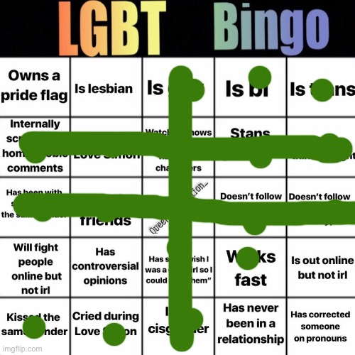 LGBTQ bingo | image tagged in lgbtq bingo | made w/ Imgflip meme maker