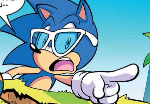 sonic point | image tagged in sonic point | made w/ Imgflip meme maker