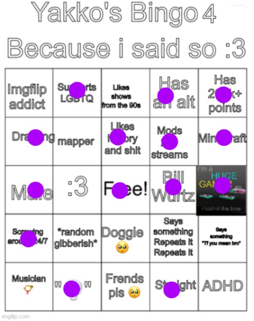 Yakko's bingo V4 | image tagged in yakko's bingo v4 | made w/ Imgflip meme maker