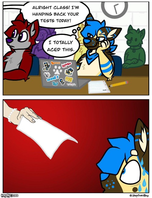 (art credit: ShepGoesBlep) | image tagged in furry,wholesome,relatable,comic,shepgoesblep | made w/ Imgflip meme maker