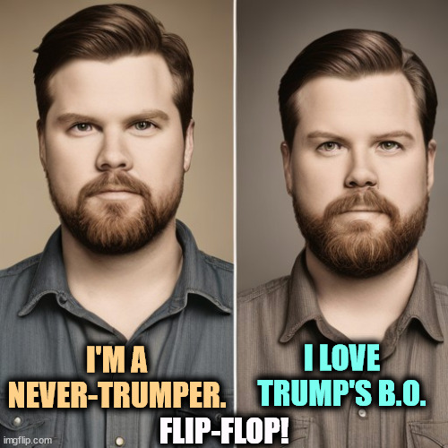 JD Vance, the man who had four names before he was 30. | I LOVE TRUMP'S B.O. I'M A NEVER-TRUMPER. FLIP-FLOP! | image tagged in j d vance,flip flops,liar,disgusting | made w/ Imgflip meme maker