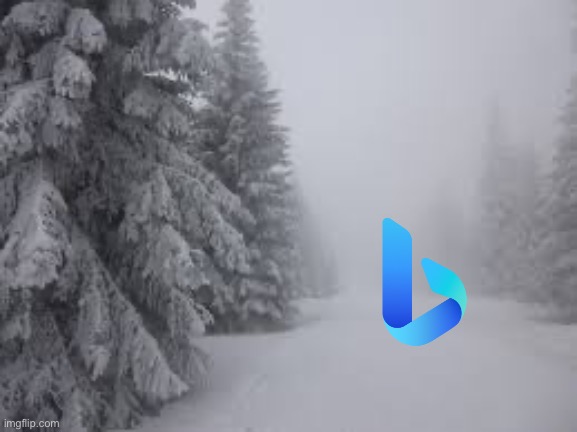 Bing chilling | image tagged in bleak winter | made w/ Imgflip meme maker