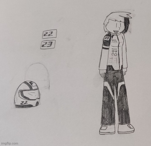 New unnecessary lore drop: Kit does part time GT3 and endurance racing, here's her racing uniform (anyway, gn) | made w/ Imgflip meme maker
