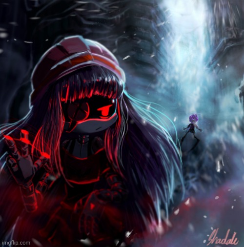 Uzi and Doll | image tagged in uzi and doll | made w/ Imgflip meme maker