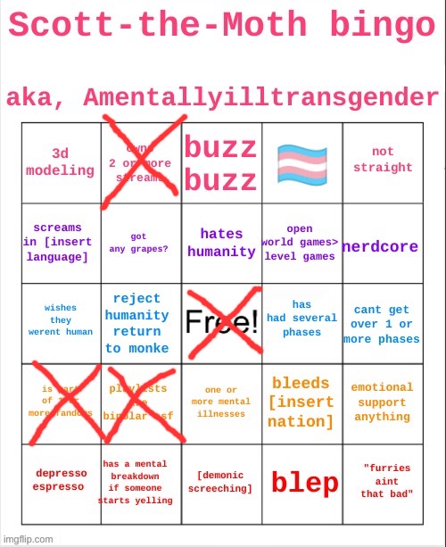 Man wtf is this bingo | image tagged in scott the moth bingo | made w/ Imgflip meme maker