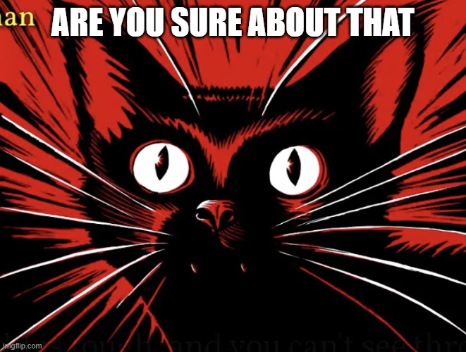 Sabo tabby | ARE YOU SURE ABOUT THAT | image tagged in sabo tabby | made w/ Imgflip meme maker