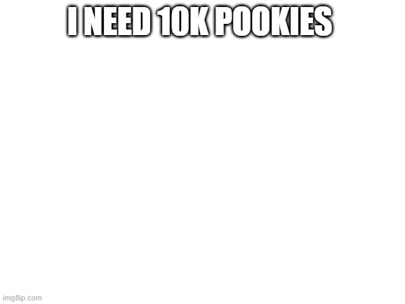 Blank White Template | I NEED 10K POOKIES | image tagged in blank white template | made w/ Imgflip meme maker