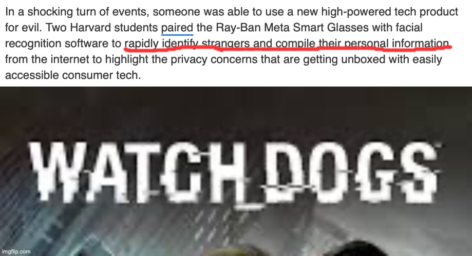 It's happening! | image tagged in watch dogs,meta,ai meme,gaming,oh my god okay it's happening everybody stay calm,oh wow are you actually reading these tags | made w/ Imgflip meme maker