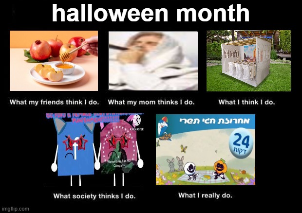 Spoopy Month | halloween month | image tagged in what i really do | made w/ Imgflip meme maker