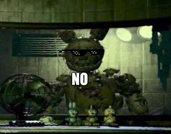 FNAF Springtrap in window | NO | image tagged in fnaf springtrap in window | made w/ Imgflip meme maker