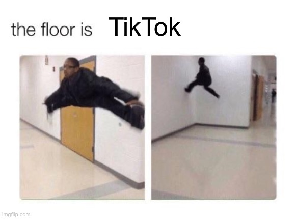 A | TikTok | image tagged in the floor is,a,tiktok | made w/ Imgflip meme maker