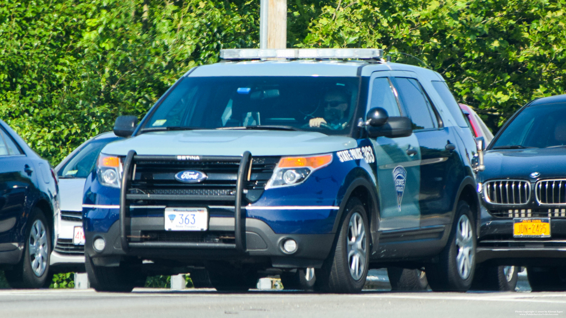 massachusetts state police car Blank Meme Template