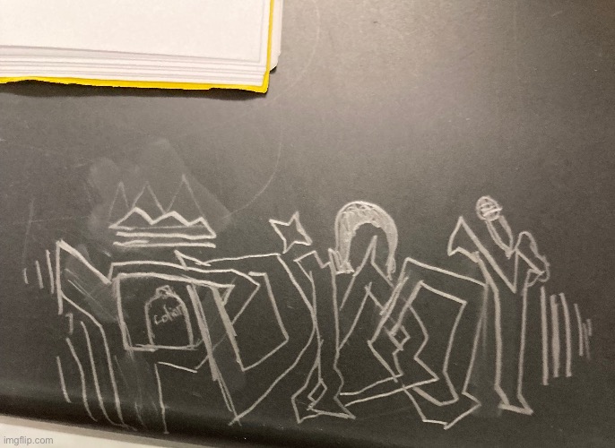Science desk graffiti ??? | made w/ Imgflip meme maker