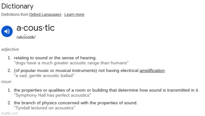 did everyone just forget what acoustic means | made w/ Imgflip meme maker