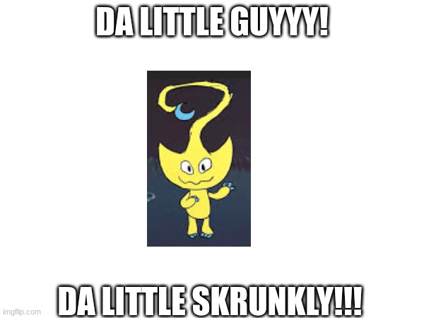 DA LITTLE GUYYY! DA LITTLE SKRUNKLY!!! | made w/ Imgflip meme maker