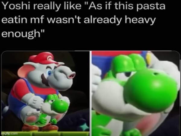 bro's face screams bloody murder. | image tagged in funny,mario,yoshi,certified bruh moment | made w/ Imgflip meme maker