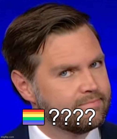 gaydvance | 🏳️‍🌈???? | image tagged in gay,jd,vance | made w/ Imgflip meme maker