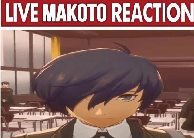 live makoto reaction Blank Meme Template