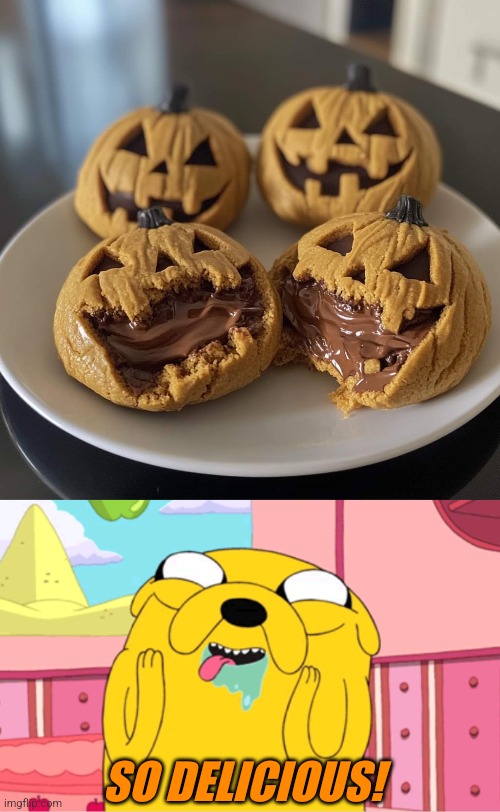 CHOCOLATE FILLED PUMPKIN COOKIES! | SO DELICIOUS! | image tagged in jake drool,pumpkin,cookies,spooktober | made w/ Imgflip meme maker