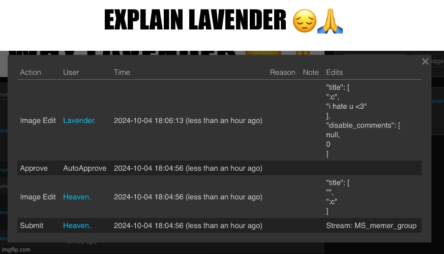 no | EXPLAIN LAVENDER 😔🙏 | made w/ Imgflip meme maker