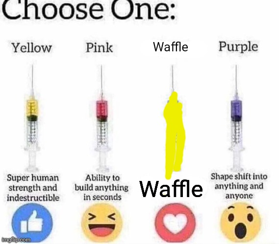 Choose one | Waffle; Waffle | image tagged in choose one | made w/ Imgflip meme maker