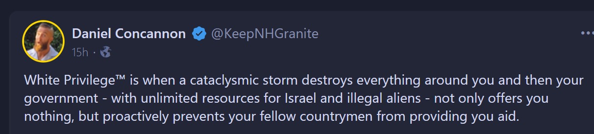 "Gosh we'd love to help if only there weren't all these foreign countries and foreigners who want your money." | image tagged in antiwhite,lies,hurricane helene,white privilege,fema,foreign aid | made w/ Imgflip meme maker