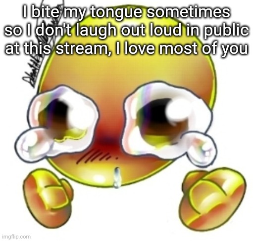 Ggghhhhhghghghhhgh | I bite my tongue sometimes so I don't laugh out loud in public at this stream, I love most of you | image tagged in ggghhhhhghghghhhgh | made w/ Imgflip meme maker